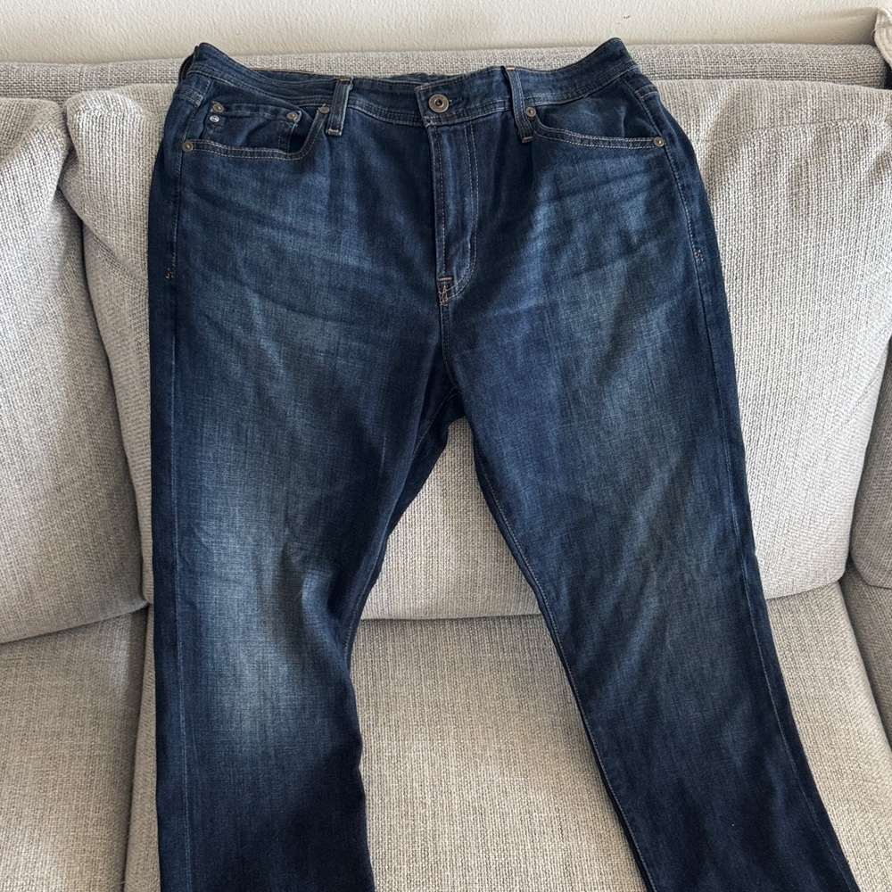 Ag Adriano Goldschmied Dark Blue Straight Jeans
